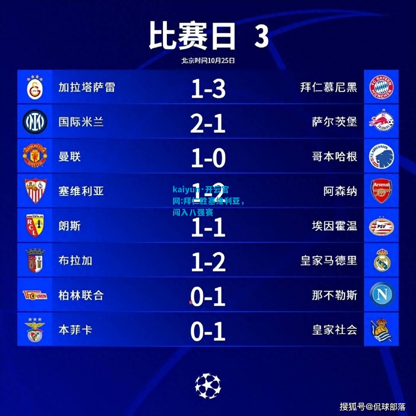 拜仁胜塞维利亚，闯入八强赛
