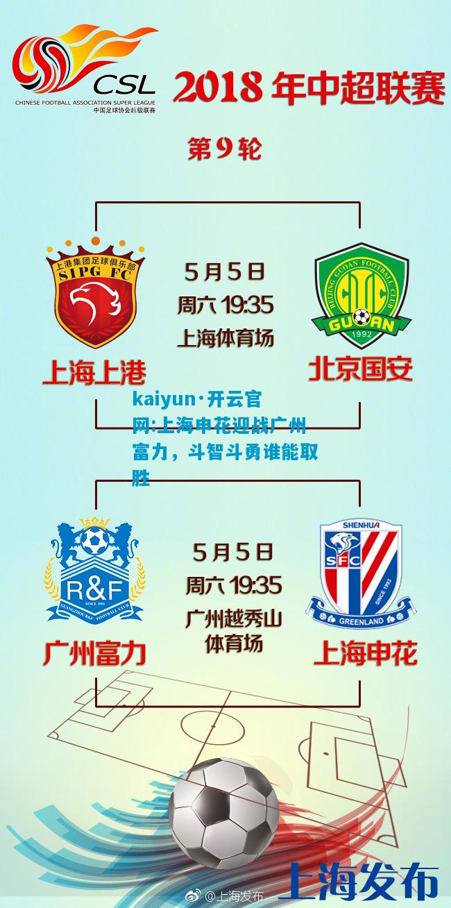 上海申花迎战广州富力，斗智斗勇谁能取胜
