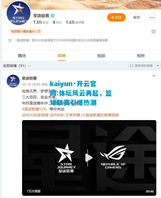 kaiyun·开云官网:体坛风云再起，篮球联赛引爆热潮